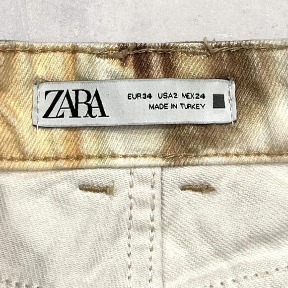 ★ Zara Mid Rise Marble Printed Jeans ★ - Picture 7 of 8